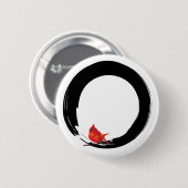 Zen Circle with Christmas Kardinal Button (Vorne & Hinten)