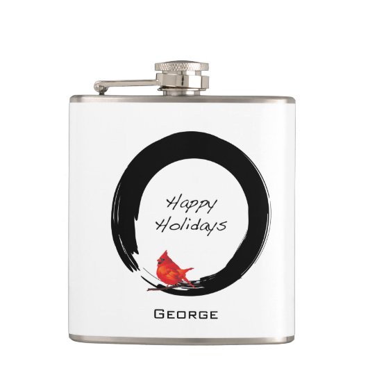 Zen Circle with Christmas Kardinal Flachmann (Vorderseite)