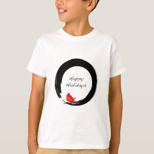 Zen Circle with Christmas Kardinal T-Shirt