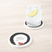 Zen Circle with Christmas Kardinal Untersetzer (Seite)