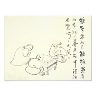 Zen Classics - Gibon Sengai - Gänse & Heron Fotodruck
