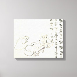 Zen Classics - Gibon Sengai - Gänse & Heron Leinwanddruck