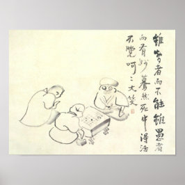 Zen Classics - Gibon Sengai - Gänse & Heron Poster