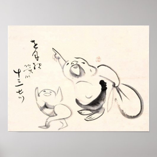 Zen Classics - Gibon Sengai - Hotei Point Poster (Vorne)