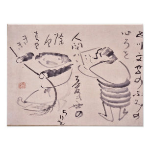 Zen Classics - Gibon Sengai - Kanzan und Jittoku Fotodruck