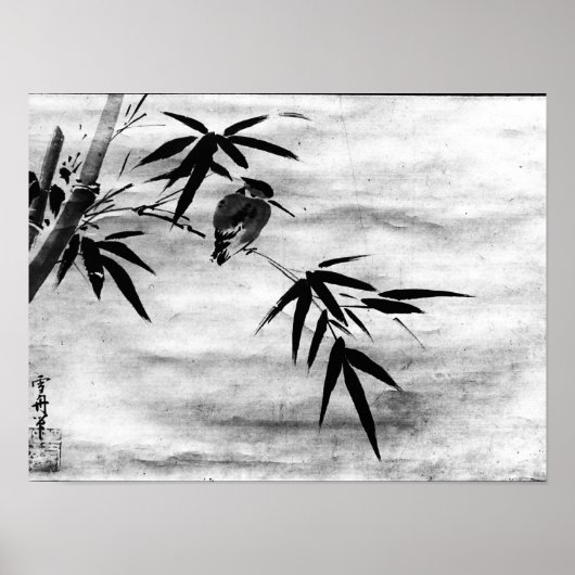 Zen Classics - Sesshu - Bird und Bamboo Poster (Vorne)