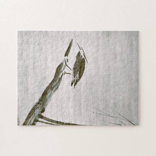 Zen Classics - Sesshu - Heron und Willow Puzzle (Horizontal)