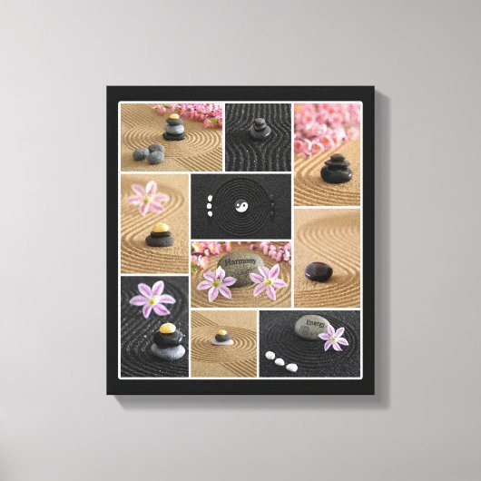 Zen Collage Leinwanddruck (Vorderseite)
