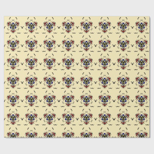 Zen Cream Symmetrie Geschenkpapier (Flach)