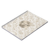 Zen Cream White Cocoa Brown Zebra Print Notizblock (Linke Seite)