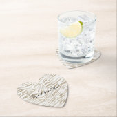 Zen Cream White Cocoa Brown Zebra Print Untersetzer (Vor Ort)