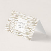 Zen Cream White Zebra Print Vielen Dank (Vorderseite)