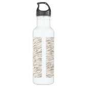 Zen Creme Weißer Kakao Braune Zebra Print Edelstahlflasche (Rückseite)