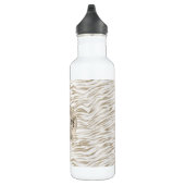 Zen Creme Weißer Kakao Braune Zebra Print Edelstahlflasche (Rechts)