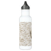 Zen Creme Weißer Kakao Braune Zebra Print Edelstahlflasche (Links)