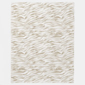 Zen Creme Weißer Kakao Braune Zebra Print Fleecedecke (Vorderseite)