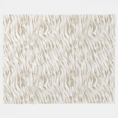 Zen Creme Weißer Kakao Braune Zebra Print Fleecedecke (Vorderseite (Horizontal))