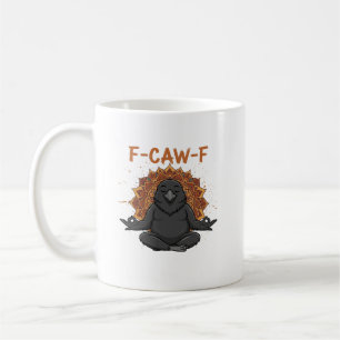 Zen Crow F Caw F Raven Fcawf Funny Meditation Yoga Kaffeetasse