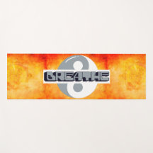 Zen Custom Yoga Mat Krieger mit Breathe Yin Yang