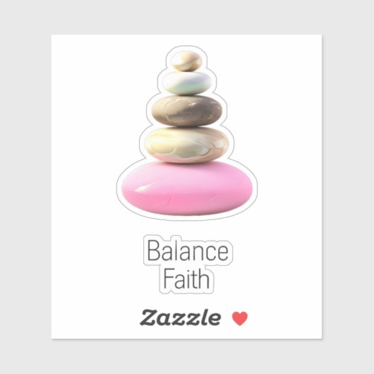 Zen dachte Gleichgewicht Glauben Aufkleber (Blatt)