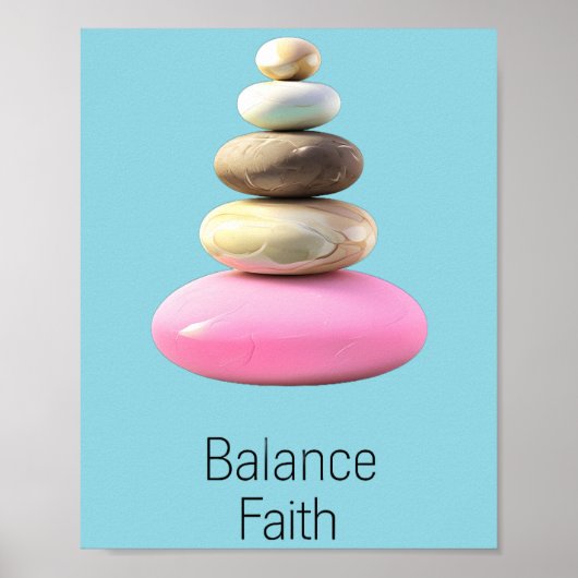 Zen dachte Gleichgewicht Glauben Poster (Vorne)