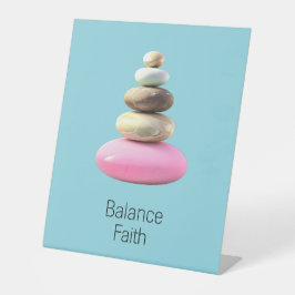 Zen dachte Gleichgewicht Glauben Sockelschild