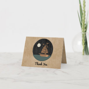 Zen Dankeschön Karte mit Sailboat