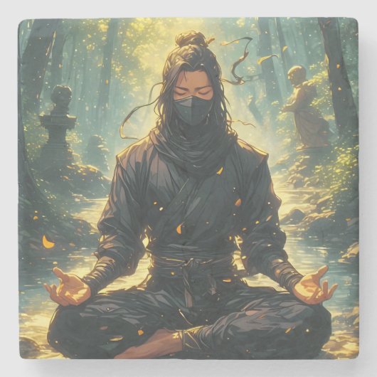 Zen des Schattenkriegers Steinuntersetzer (Vorderseite)