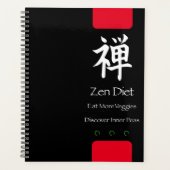 Zen Diät essen mehr Veggies Black BG Planer (Vorderseite)