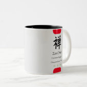 Zen Diät essen Mehr Veggies Gray BG Zweifarbige Tasse (VorderseiteRechts)