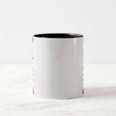 Zen Diät essen Mehr Veggies Gray BG Zweifarbige Tasse (Mittel)