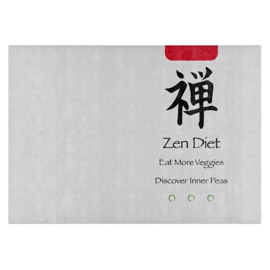 Zen Diät essen mehr Veggies Schneidebrett (Vorderseite)