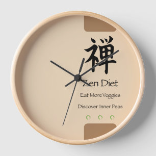 Zen Diät essen Mehr Veggies Tan BG Uhr