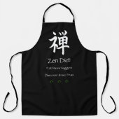 Zen Diät essen mehr Veggies Weißer Text Schürze (Vorderseite)