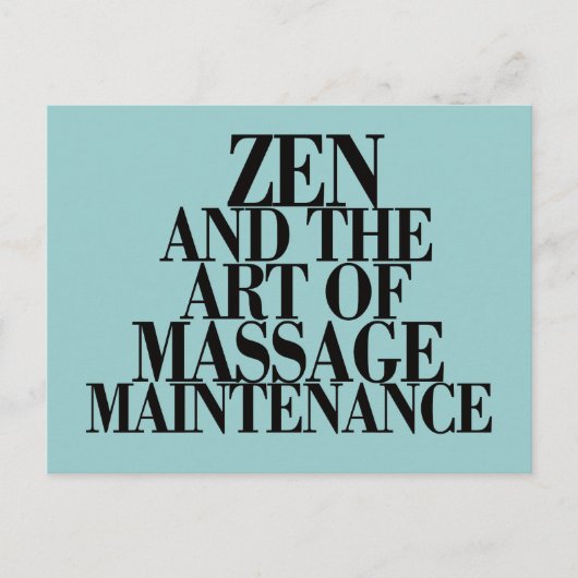 ZEN & Die Kunst der MASSAGE Postkarte (Vorderseite)