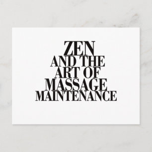ZEN & Die Kunst der MASSAGE Postkarte