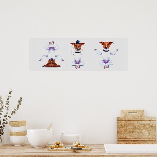 Zen Dog Triptych Poster (Küche)