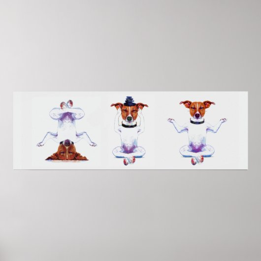 Zen Dog Triptych Poster (Vorne)