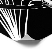 Zen Doodle Aduloring Poster mit schwarzem Hintergr (Ecke)