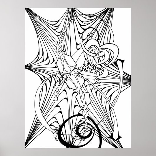 Zen Doodle Adult Coloring Poster (Vorne)