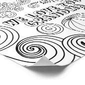 Zen Doodle Art Wirbel Ballons Erwachsene Farben Poster (Ecke)