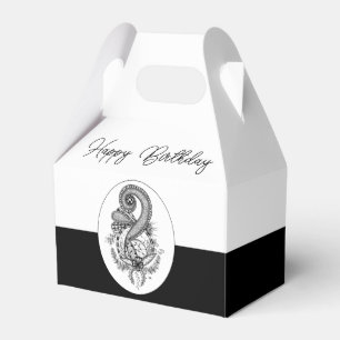 Zen Doodle Artwork: Florales Motiv - Geschenkschachtel