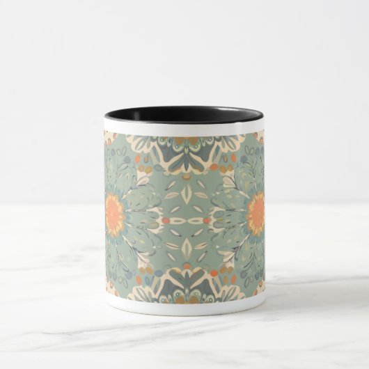 Zen Doodle Tasse - Abstraktes Mandala Design beruh (Zentrum)