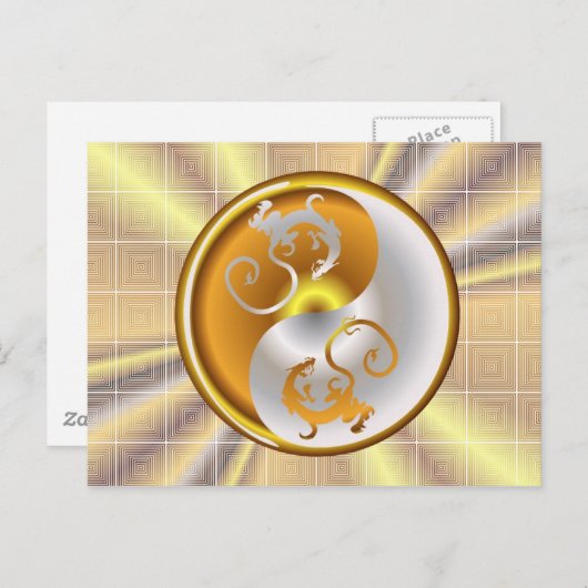 Zen Dragons Postkarte (Vorne/Hinten)