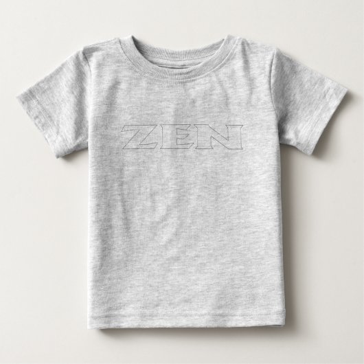 Zen-dünner Baby-Grau-T - Shirt (Vorderseite)