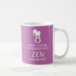 Zen-Elefant Enso betonen nicht Kaffeetasse