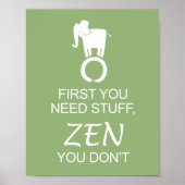 Zen Elephant Enso Simplify Poster (Vorne)