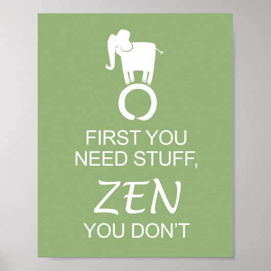 Zen Elephant Enso Simplify Poster (Vorne)