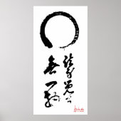 Zen Enso Calligrafy Japanisch "not One thing" Poster (Vorne)