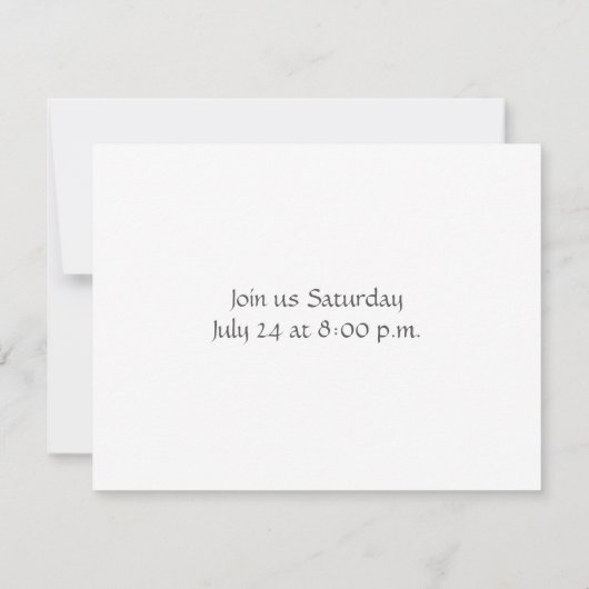 Zen Enso Calligraphy Brush Einladung (Rückseite)